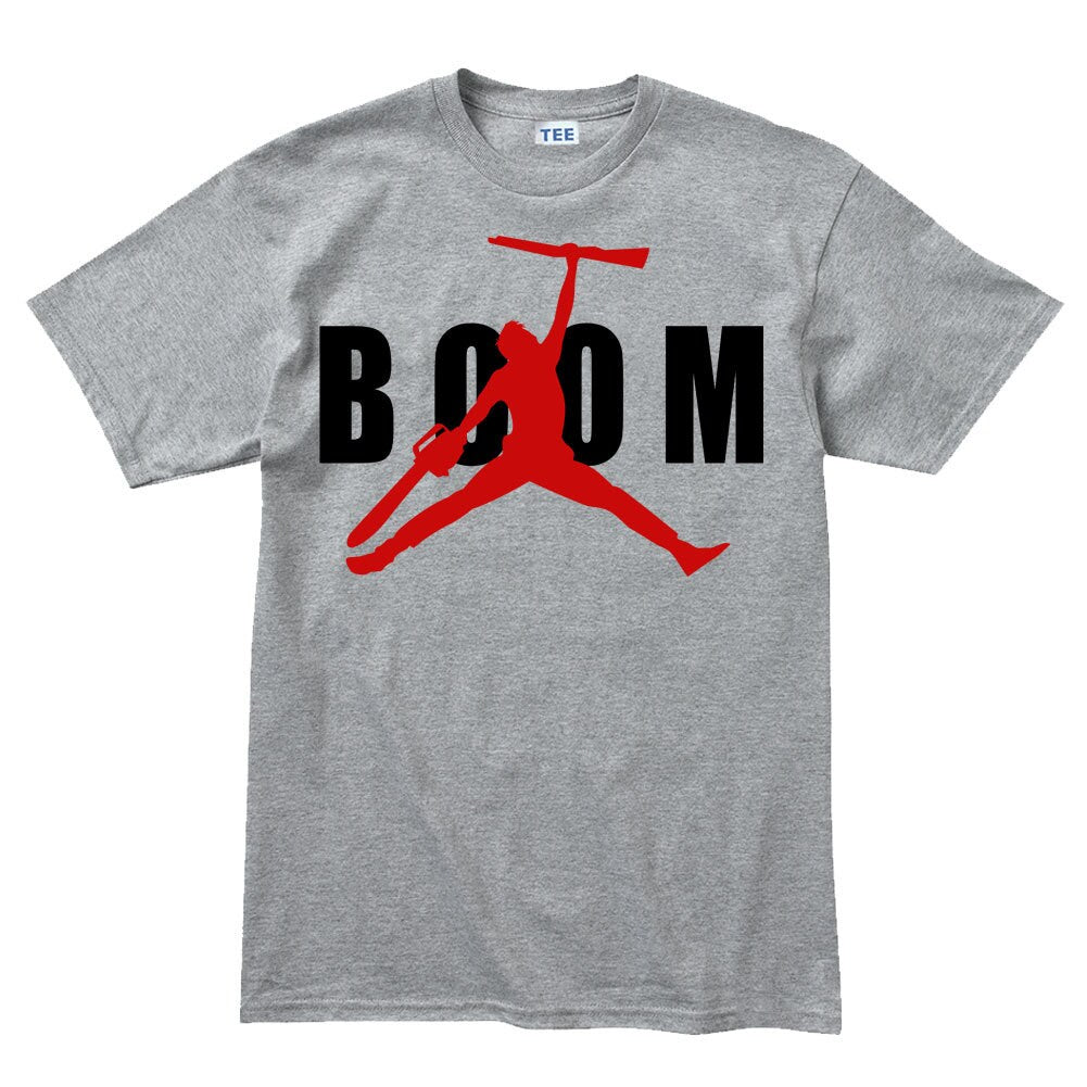 Mens Air BOOM Army of Darkness Horror Classic Movie Jordan's T shirt Tee Top T-shirt