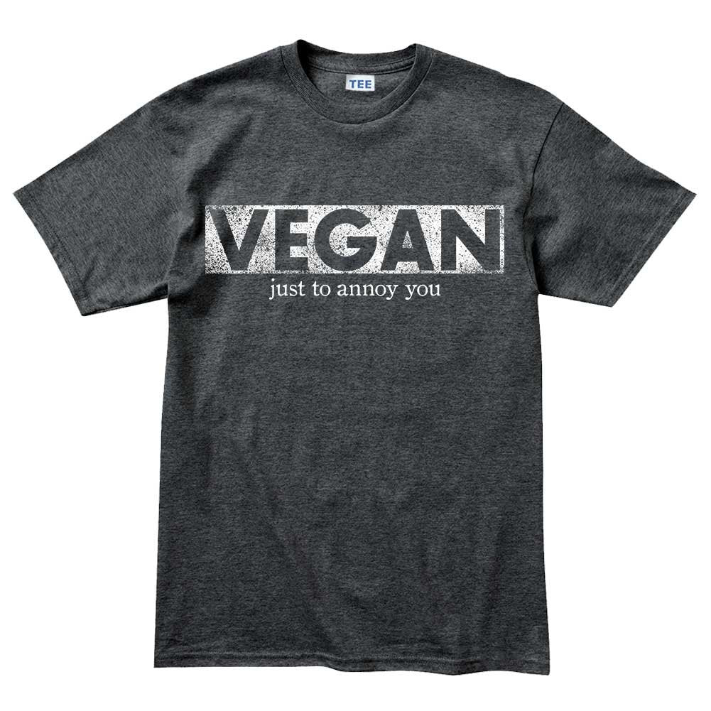 Mens Vegan To Annoy You Funny Joke Sarcastic T shirt Tee Top T-shirt