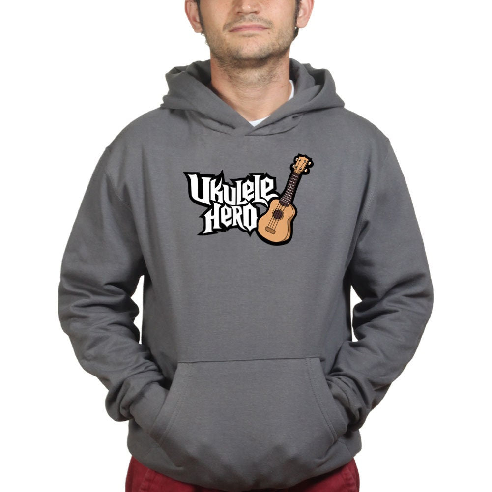 Ukulele Hero Funny Spoof Guitarist Hoodie