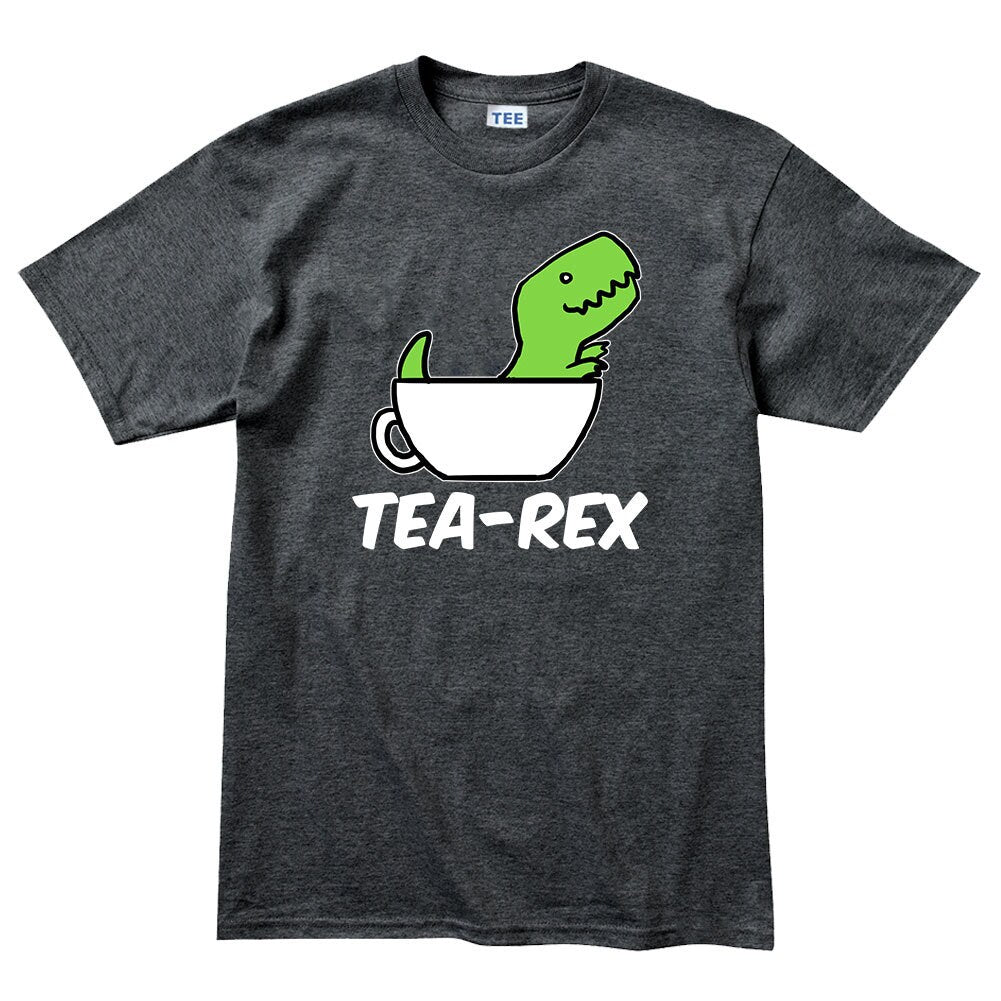 Mens Tea Rex T-Rex Funny Dinosaur Parody T shirt Tee Top T-shirt