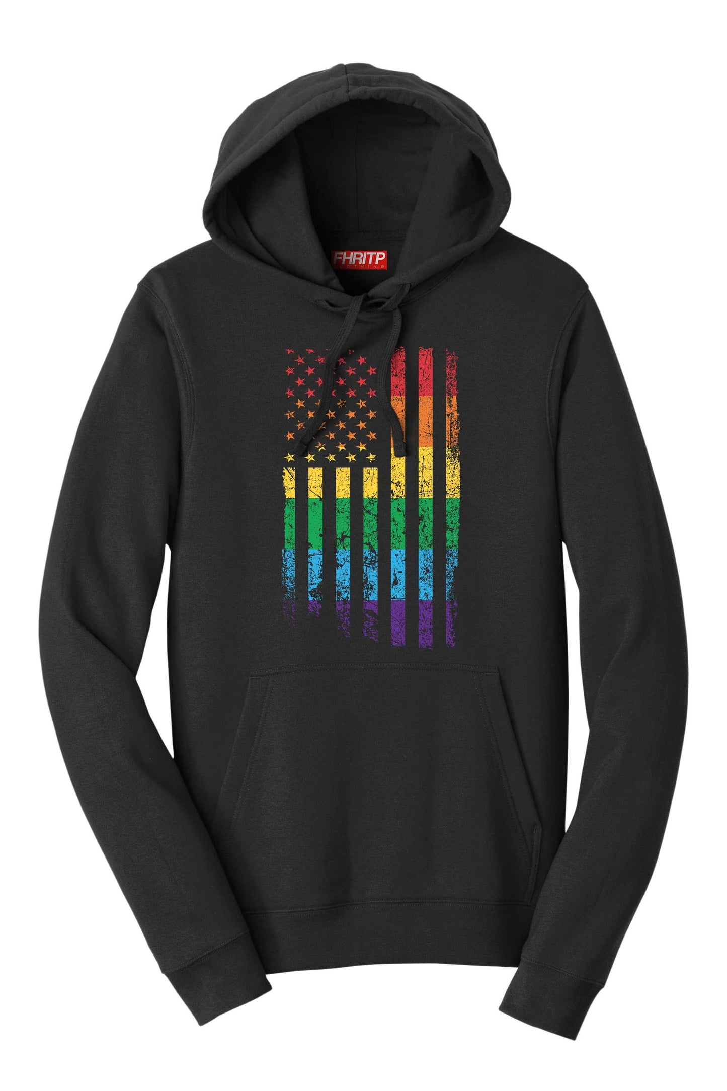 America USA Rainbow Pride Flag LGBT Rights Hoodie