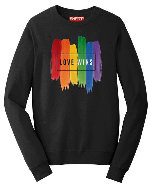 Love Wins LGBT+ Rainbow Flag Pride Proud Sweatshirt