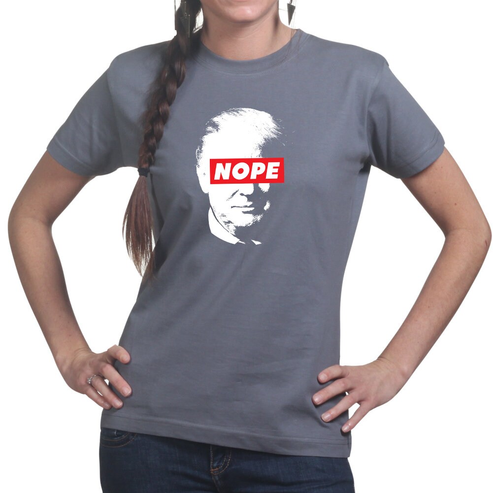 Ladies Trump Nope Obey Impeach President Election 2020 T shirt Tee Top T-shirt