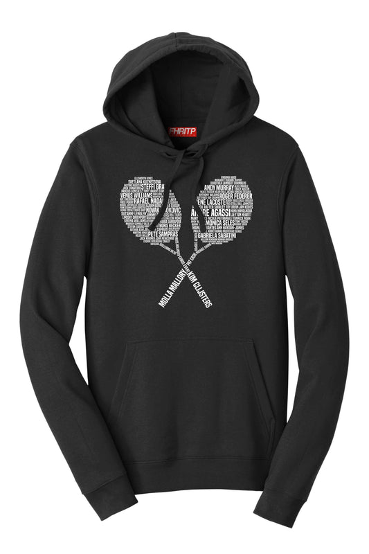 Tennis Legends Champions Player Tribute Hoodie