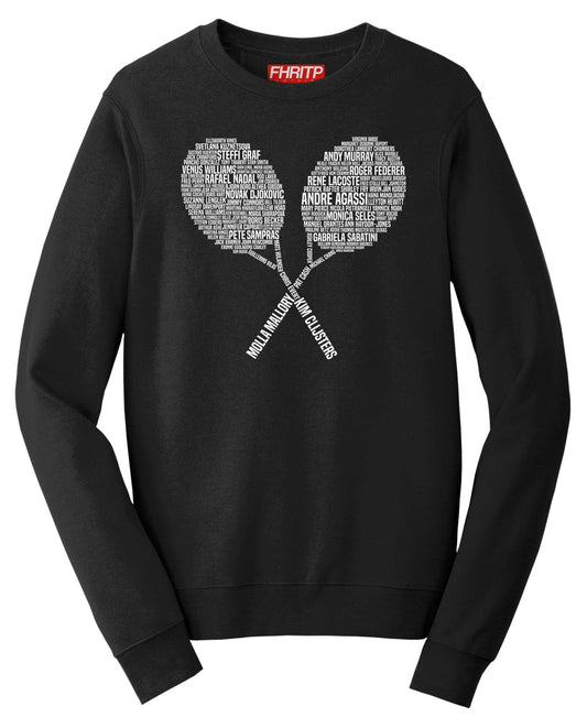 Tennis Legends Champions Player Tribute Sweatshirt