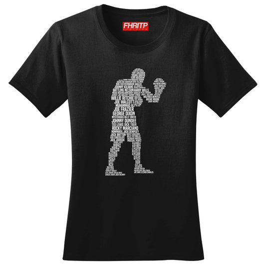 Ladies Boxing Legends champion Fighter Tribute T shirt Tee Top T-shirt