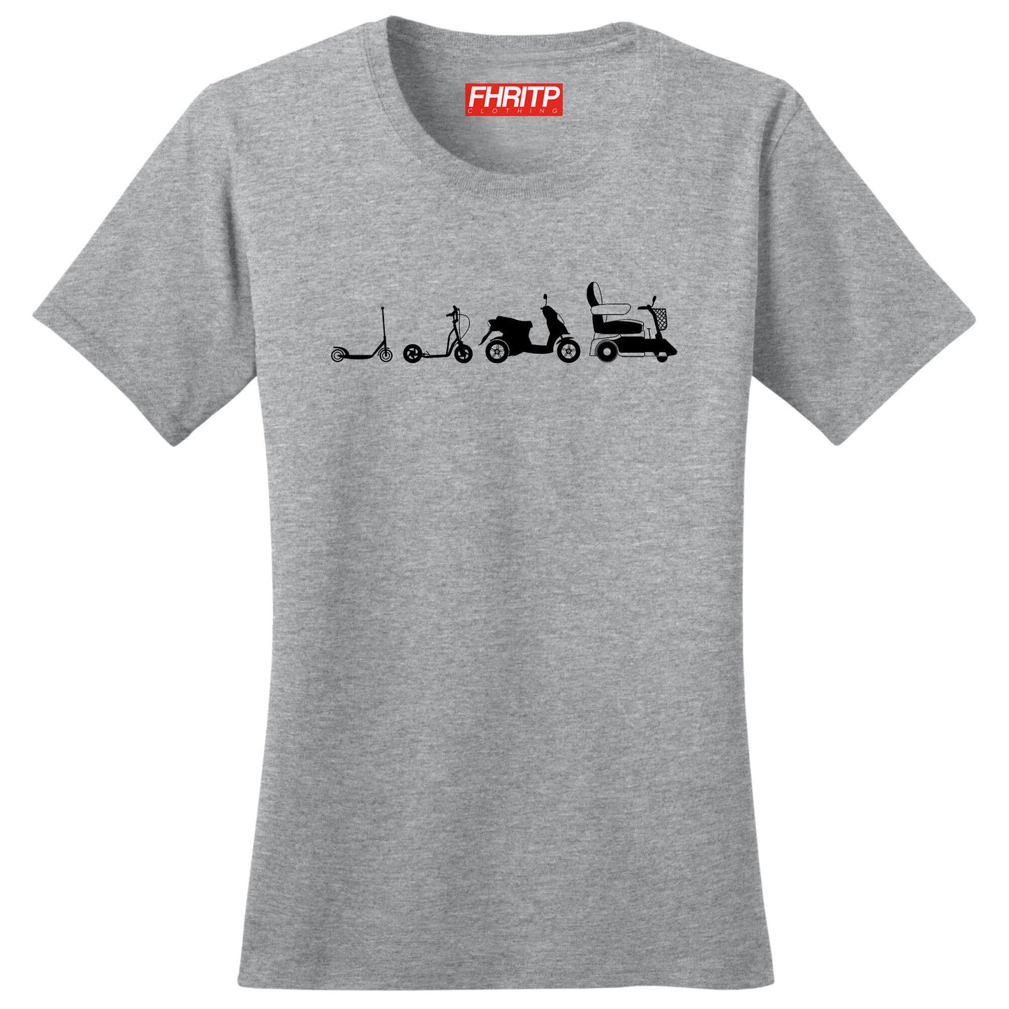 Ladies Scooter Evolution Moped Mobility Disability Scooters T shirt Tee Top T-shirt