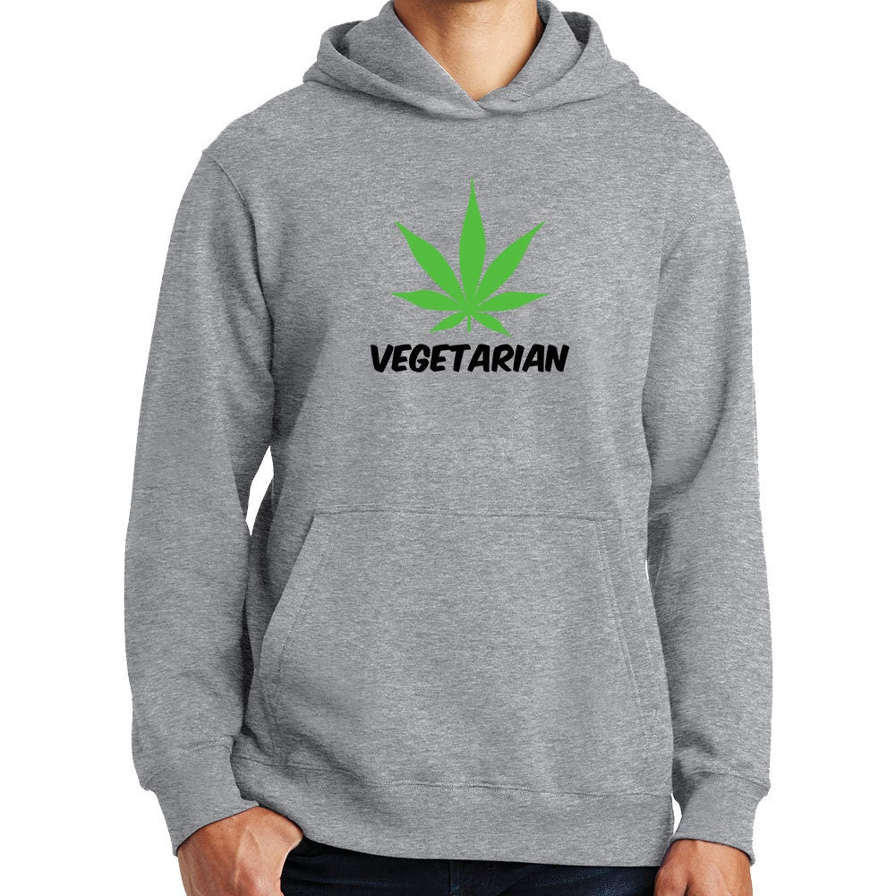 Vegetarian Weed Vegan Funny Parody Hoodie