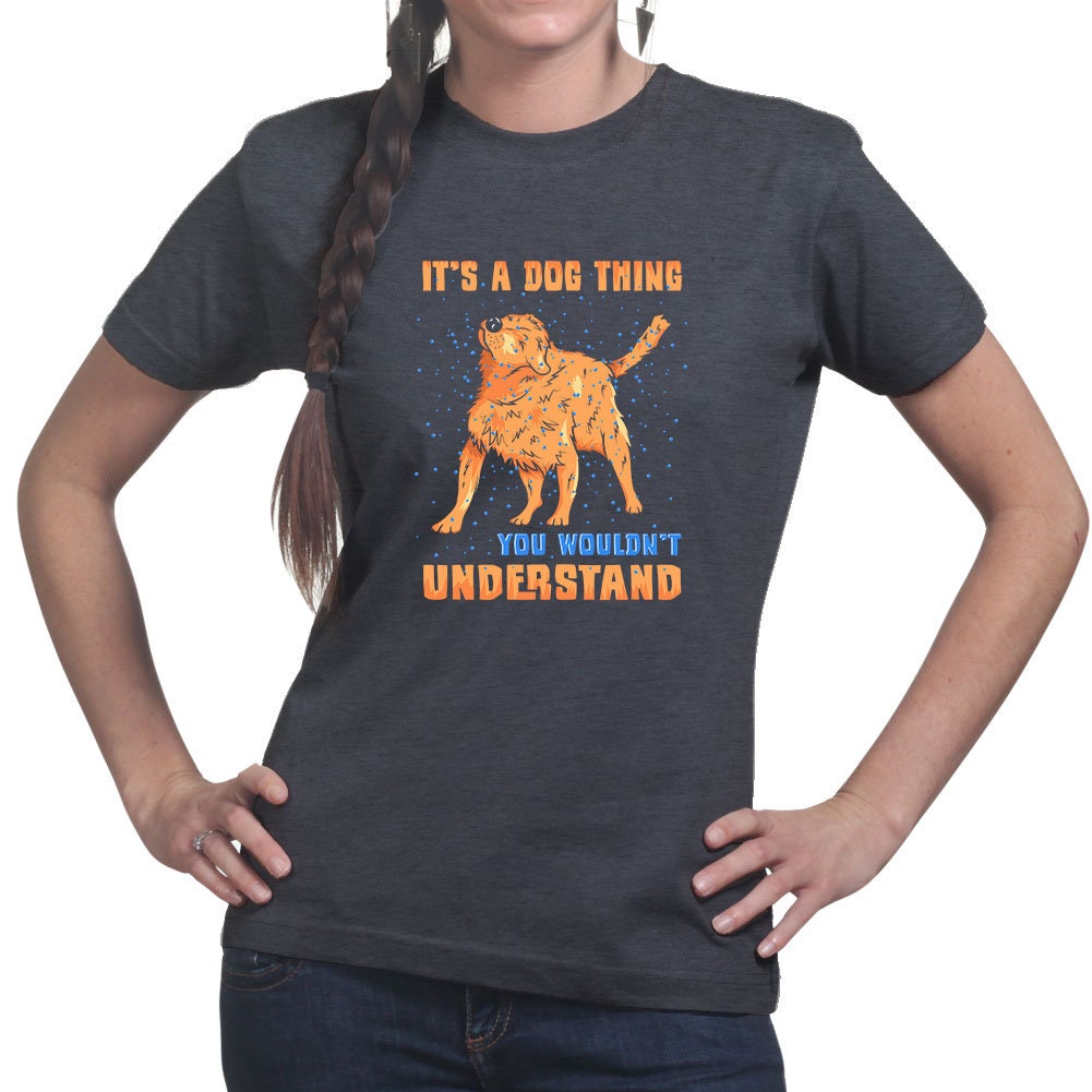 Ladies It's a Dog Thing Shaking Goldie Retriever Labrador T shirt Tee Top T-shirt