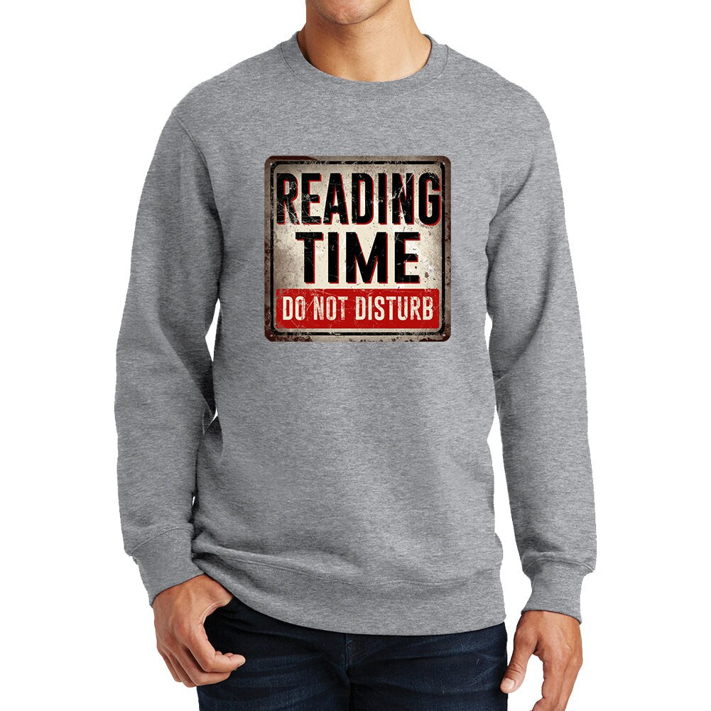 Reading Time Do Not Disturb Book Warning Sign Sweatshirt