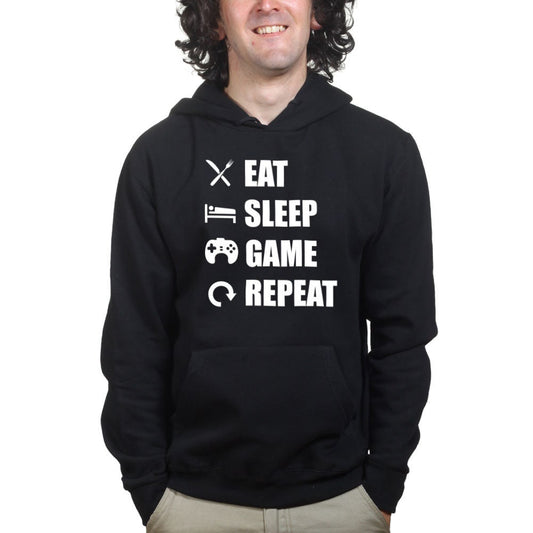 Eat Sleep Game Repeat Funny Gamer Gaming Hoodie