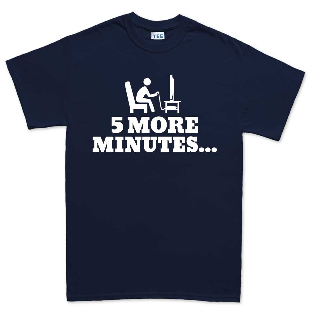 Mens 5 More Minutes Gaming Gamer Funny T shirt Tee Top T-shirt