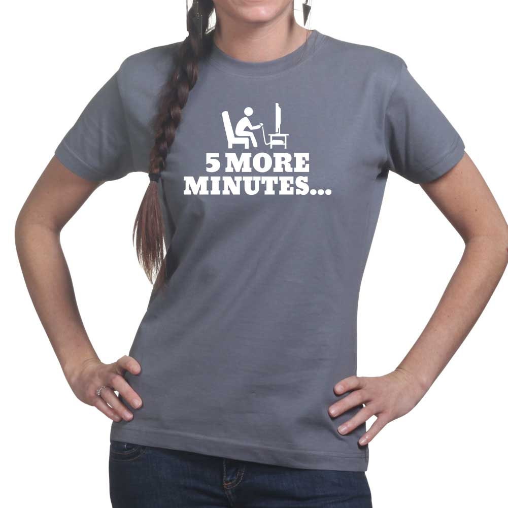 Ladies 5 More Minutes Gaming Gamer Funny T shirt Tee Top T-shirt