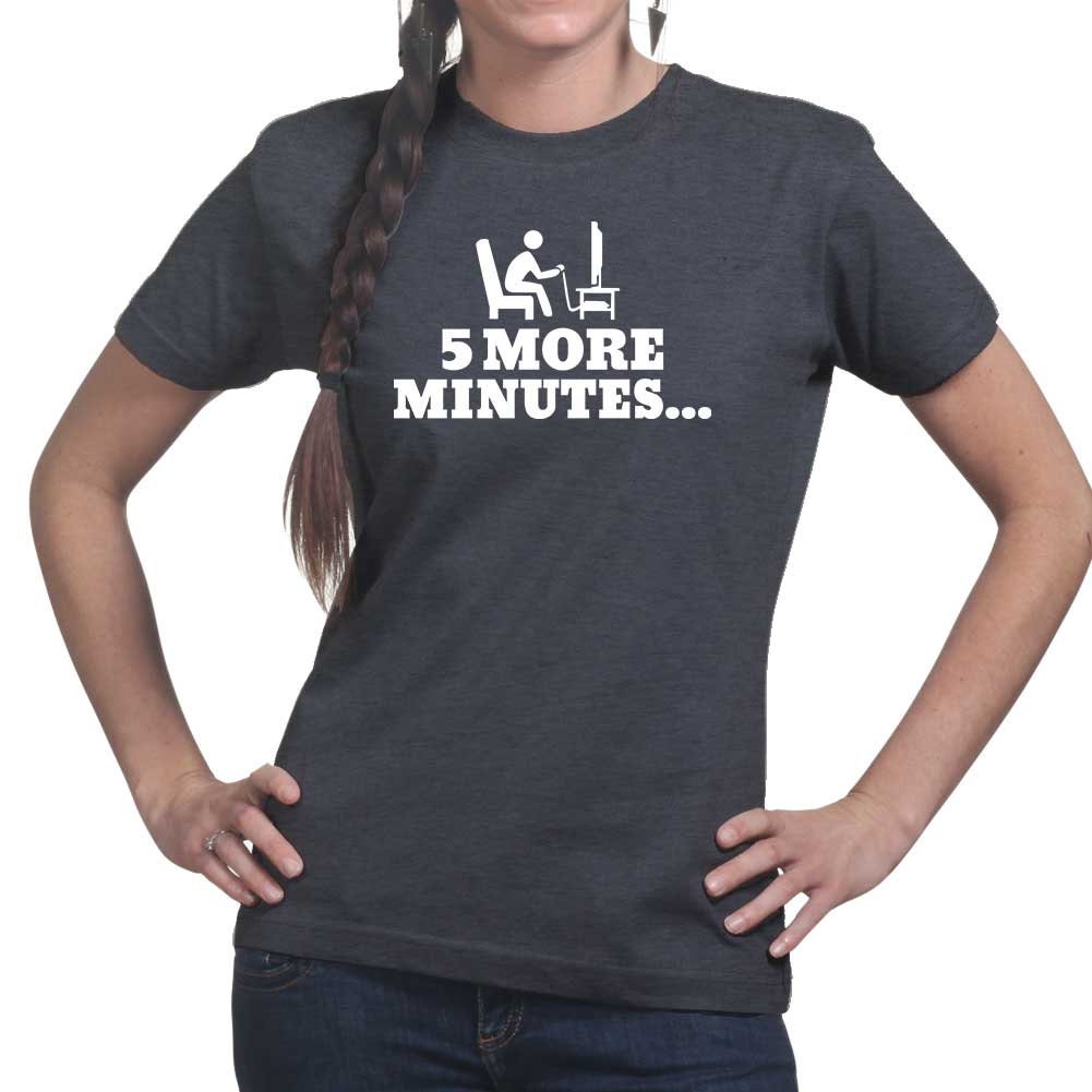 Ladies 5 More Minutes Gaming Gamer Funny T shirt Tee Top T-shirt