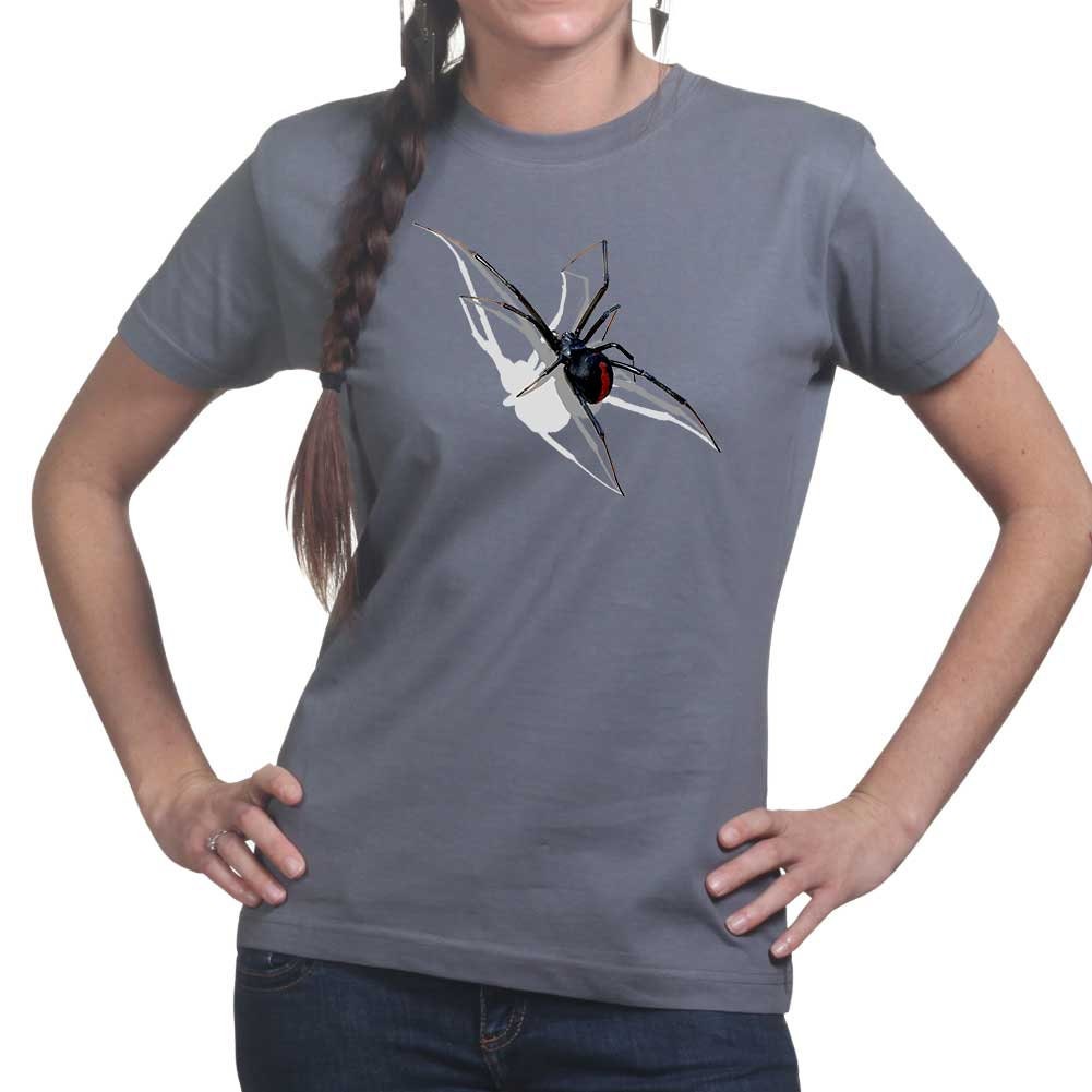 Ladies Realistic 3D Scary Crawling Spider T shirt Tee Top T-shirt