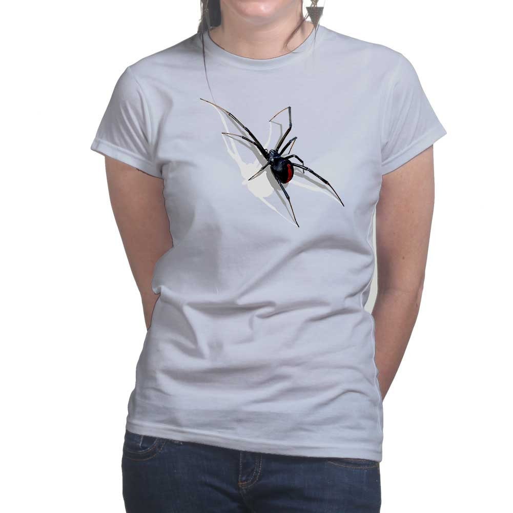 Ladies Realistic 3D Scary Crawling Spider T shirt Tee Top T-shirt