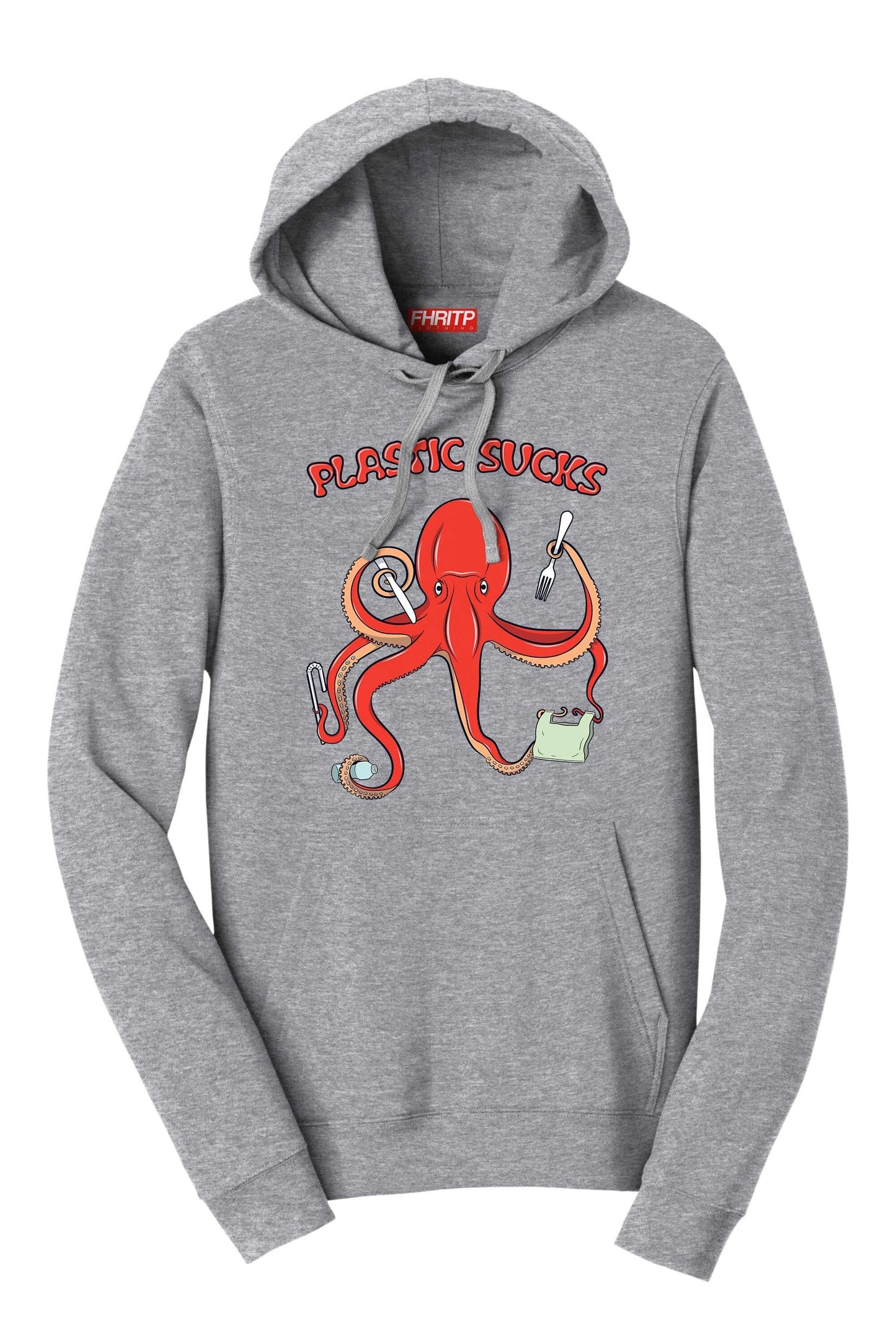 Plastic Sucks Octopus Environmental Marine Protection Recycling Protest Hoodie