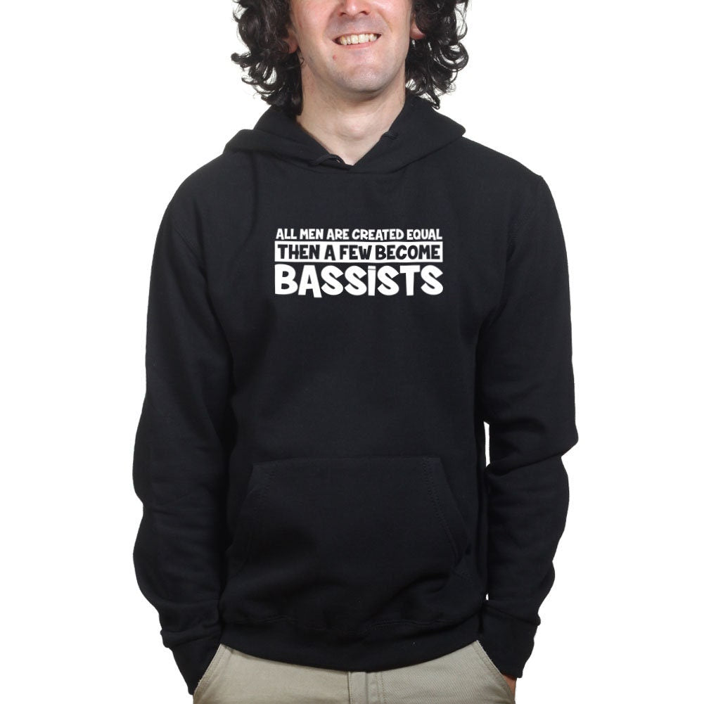 All Men Created Equal Then Bassist Bass Player Funny Musician Hoodie