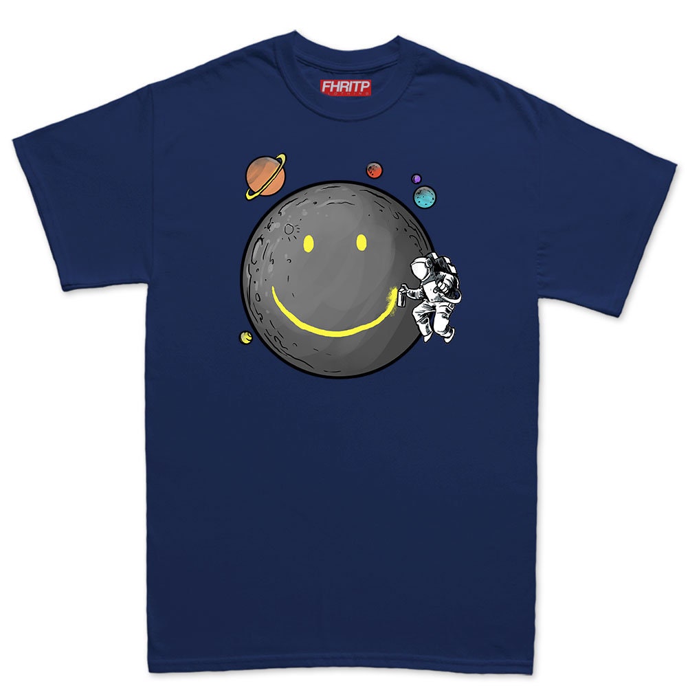 Mens Smiley Moon Astronaut Funkalicious Graffiti Spoof Funny T shirt Tee Top T-shirt