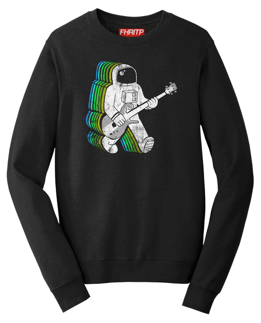 Rockalicious Bassist Funkalicious BASS Guitar Astronaut Funny Sweatshirt