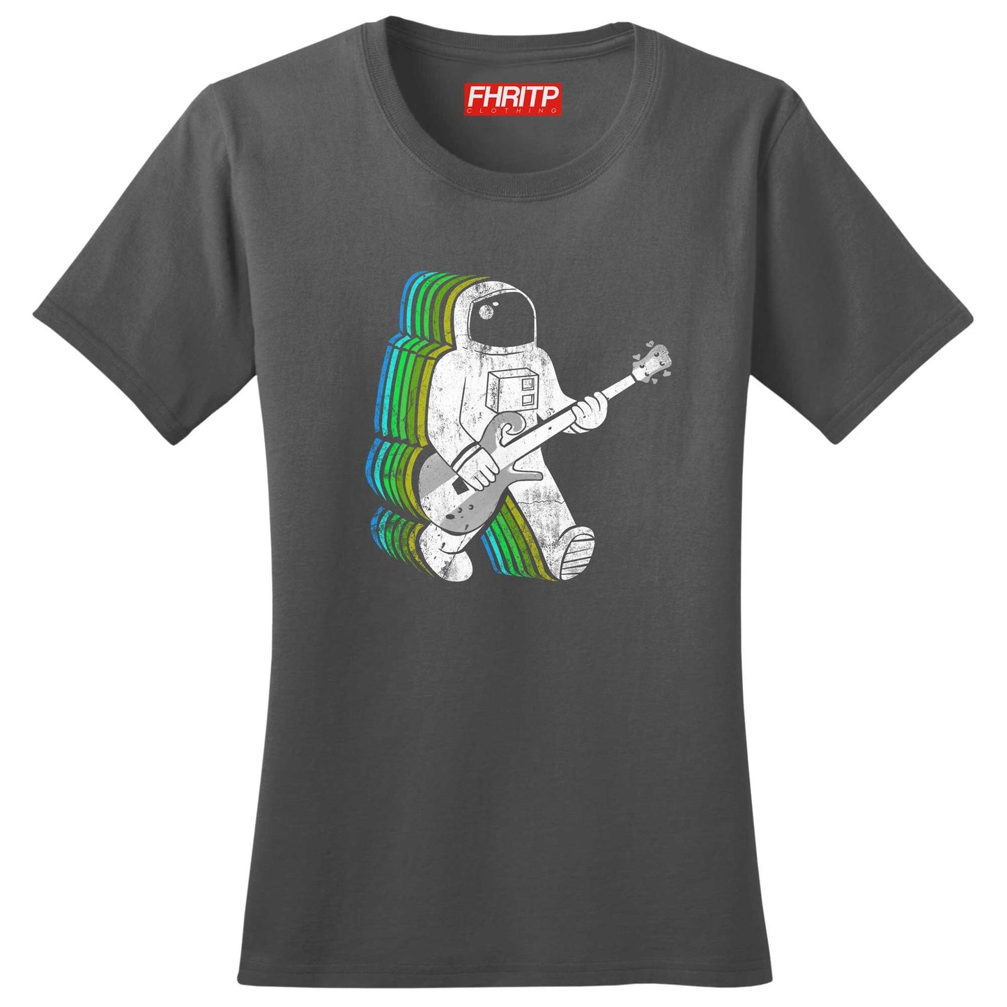 Ladies Rockalicious Bassist Funkalicious BASS Guitar Astronaut Funny T shirt Tee Top T-shirt