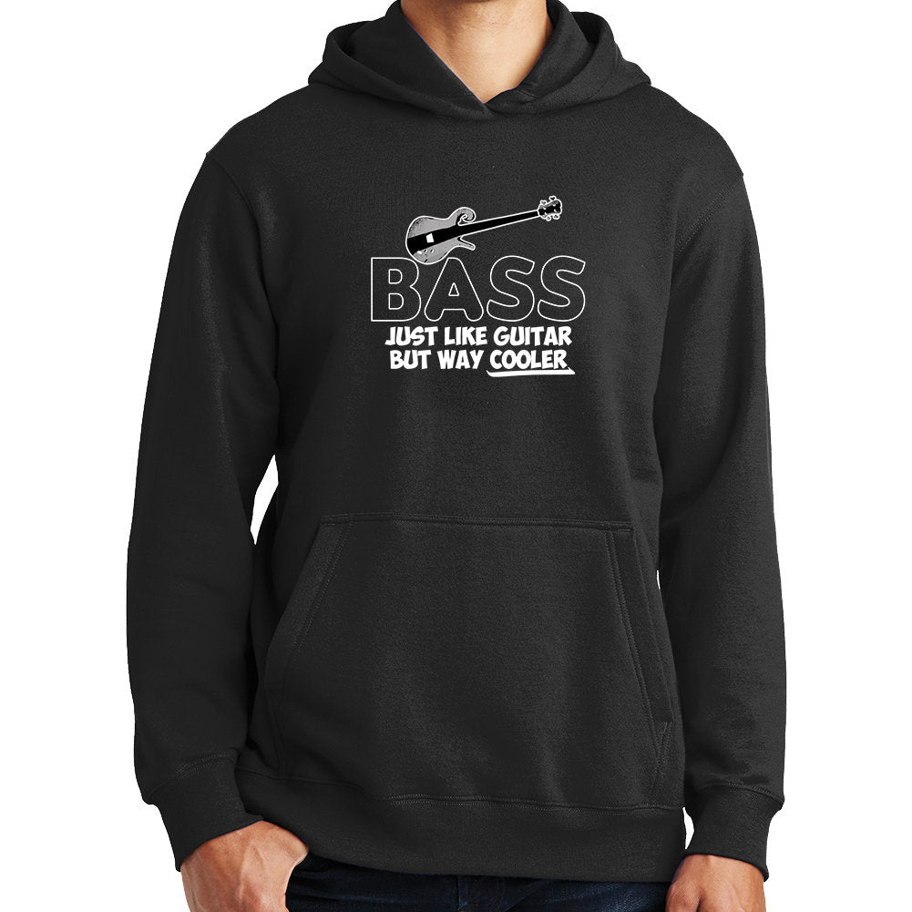 Bass Cooler Than Guitar Funny Bassist Hoodie