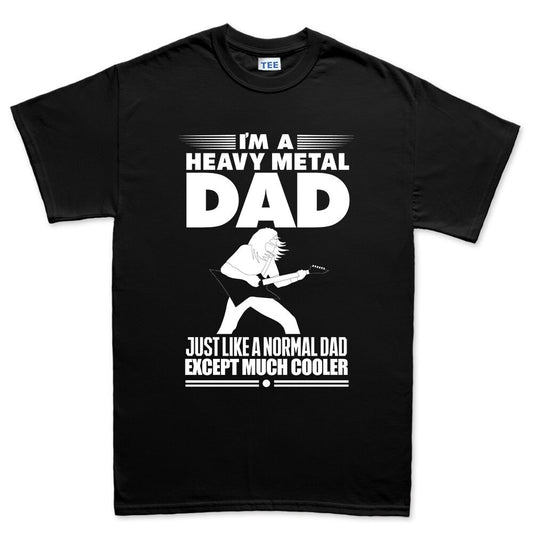 Mens Heavy Metal Dad Much Cooler Funny T shirt Tee Top T-shirt