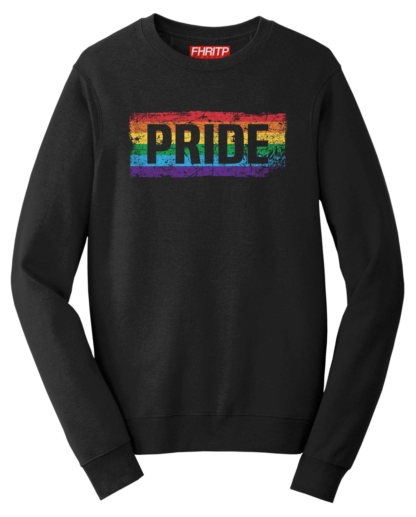 PRIDE Rainbow Flag LGBT+ Gay Lesbian Trans Support  Sweatshirt