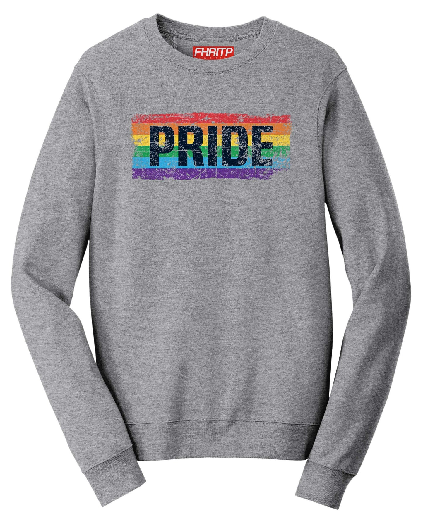 PRIDE Rainbow Flag LGBT+ Gay Lesbian Trans Support  Sweatshirt