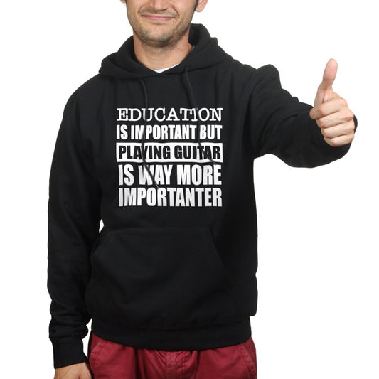 Learning is Important Guitar is Importanter Hoodie
