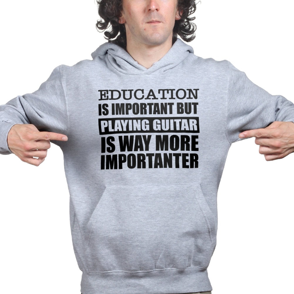 Learning is Important Guitar is Importanter Hoodie