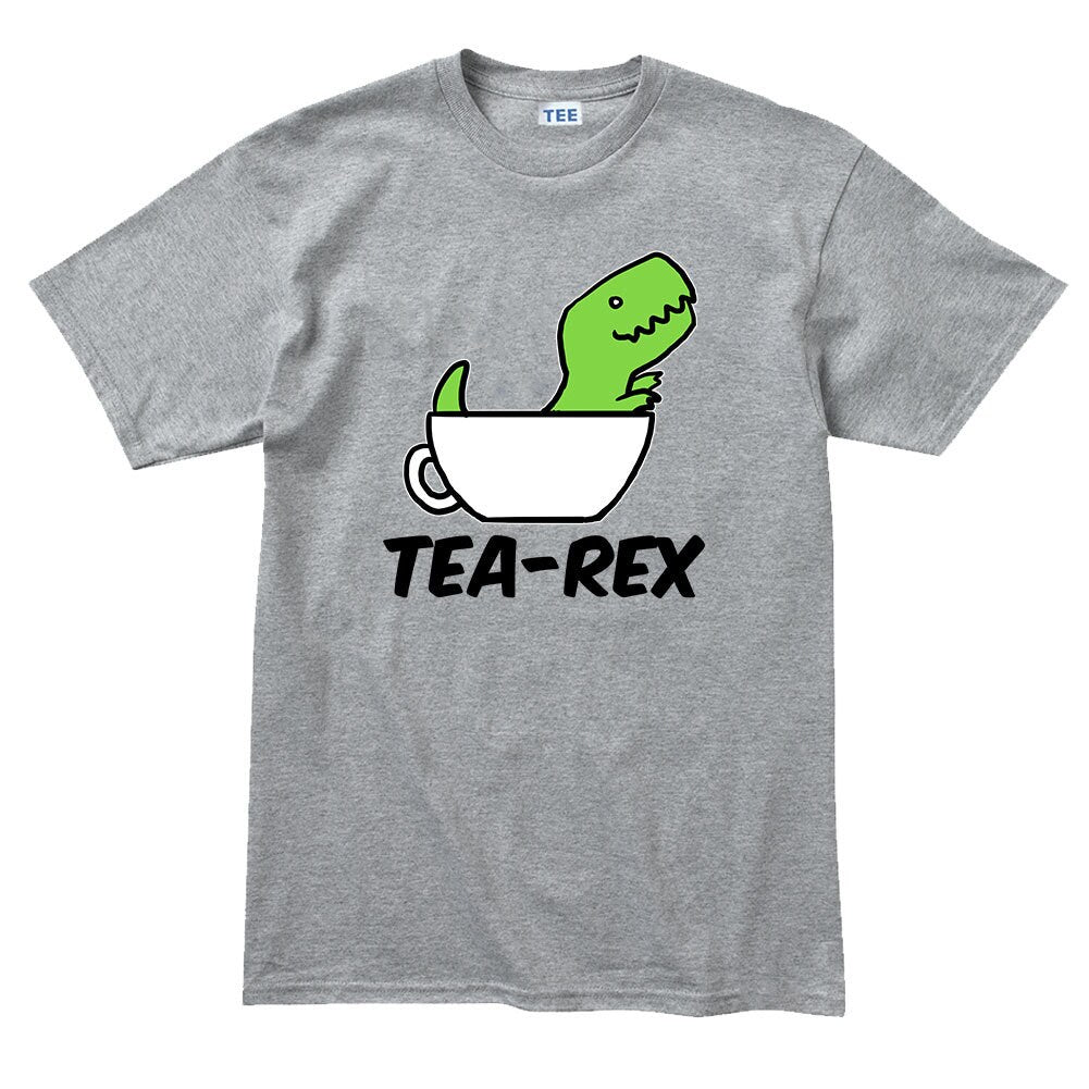 Mens Tea Rex T-Rex Funny Dinosaur Parody T shirt Tee Top T-shirt