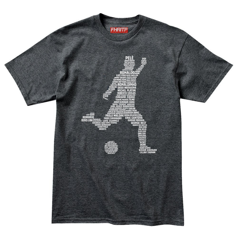 Mens Footballer Soccer Player Legends Tribute T shirt Tee Top T-shirt