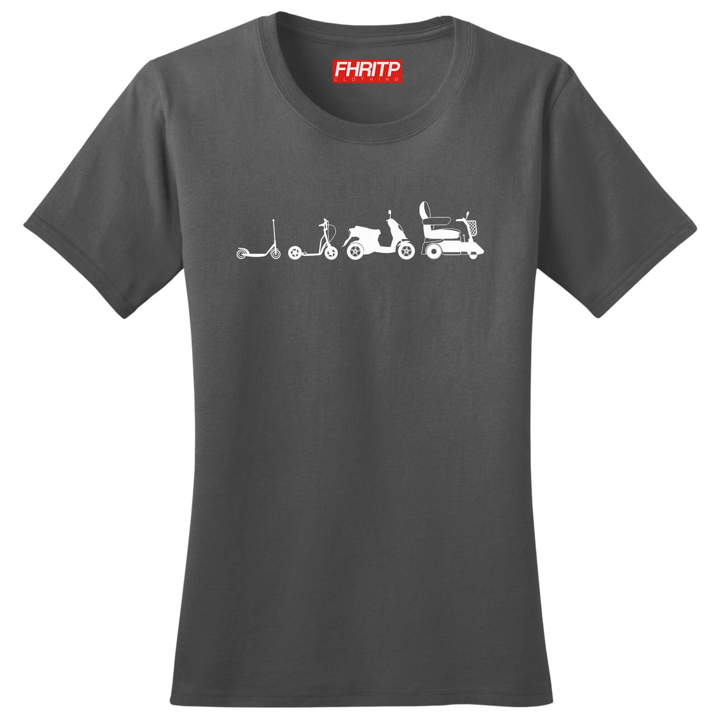 Ladies Scooter Evolution Moped Mobility Disability Scooters T shirt Tee Top T-shirt