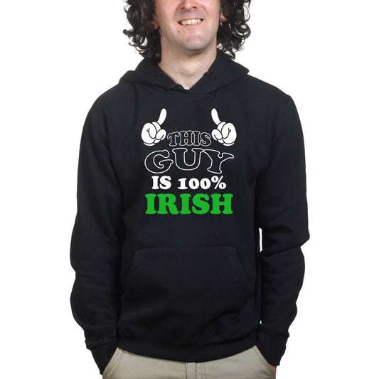 100% Irish Guy Leprechaun Shamrock Clover Paddys Patricks Day Hoodie