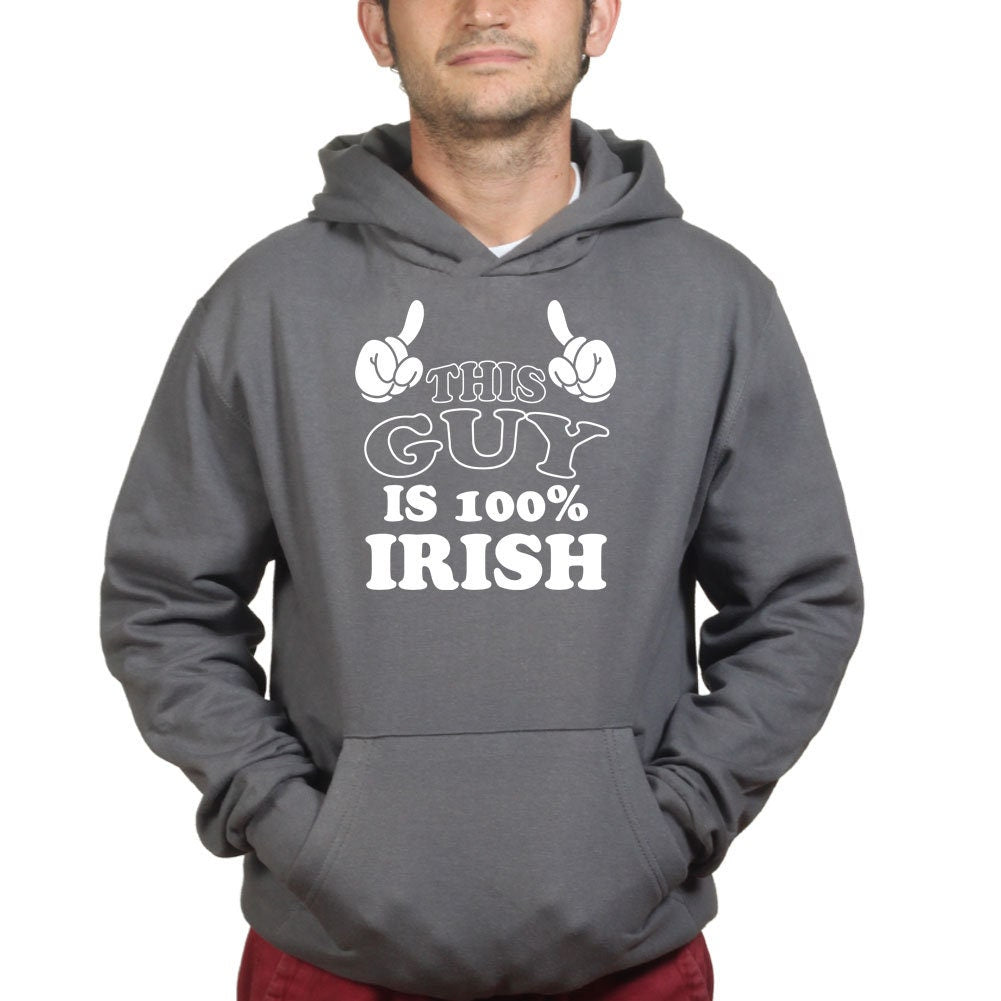 100% Irish Guy Leprechaun Shamrock Clover Paddys Patricks Day Hoodie