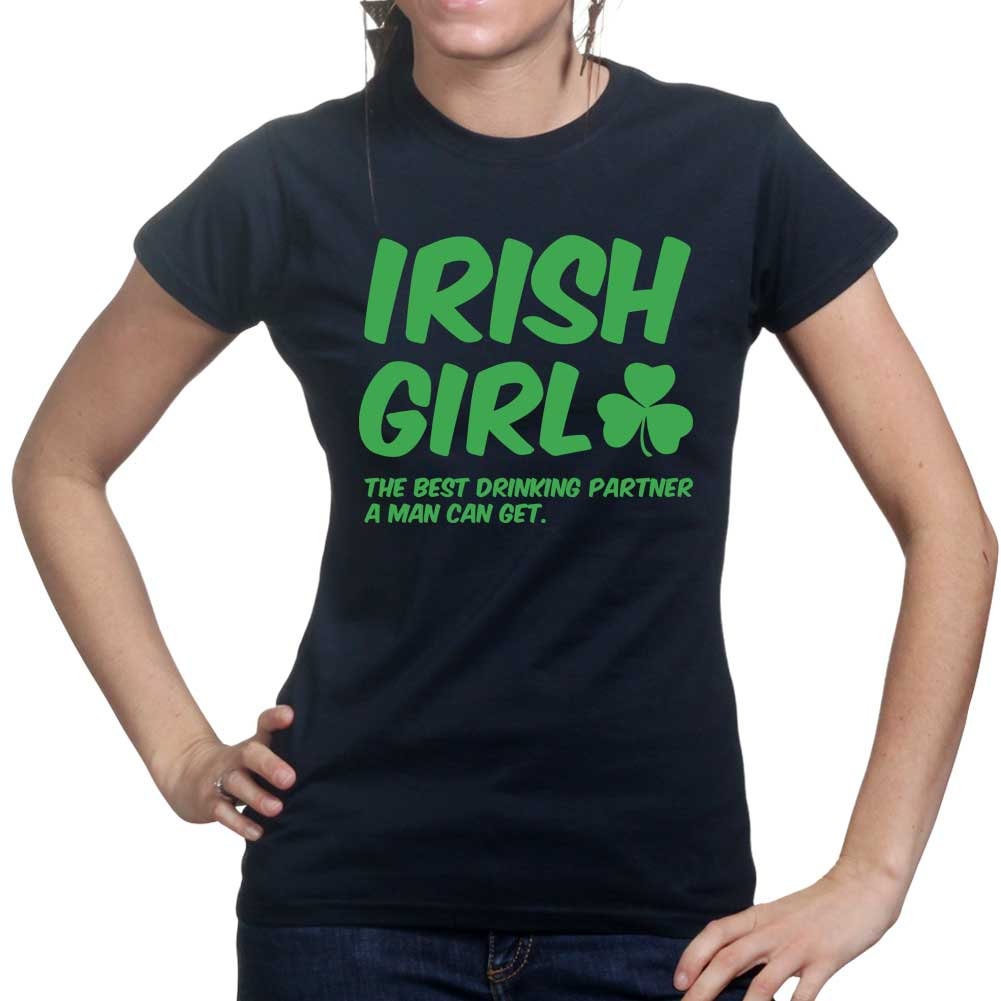 Ladies Irish Girl Paddys St Patricks Day Funny Ireland T shirt Tee Top T-shirt