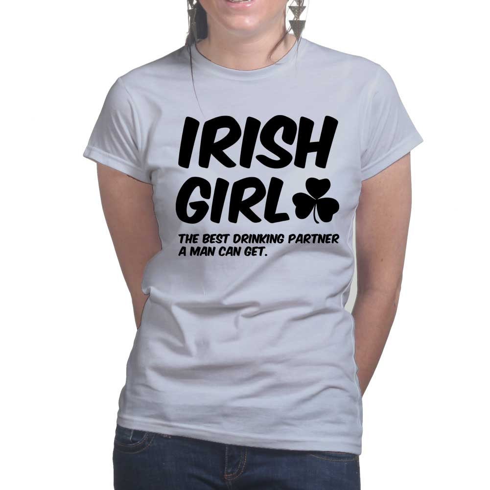 Ladies Irish Girl Paddys St Patricks Day Funny Ireland T shirt Tee Top T-shirt