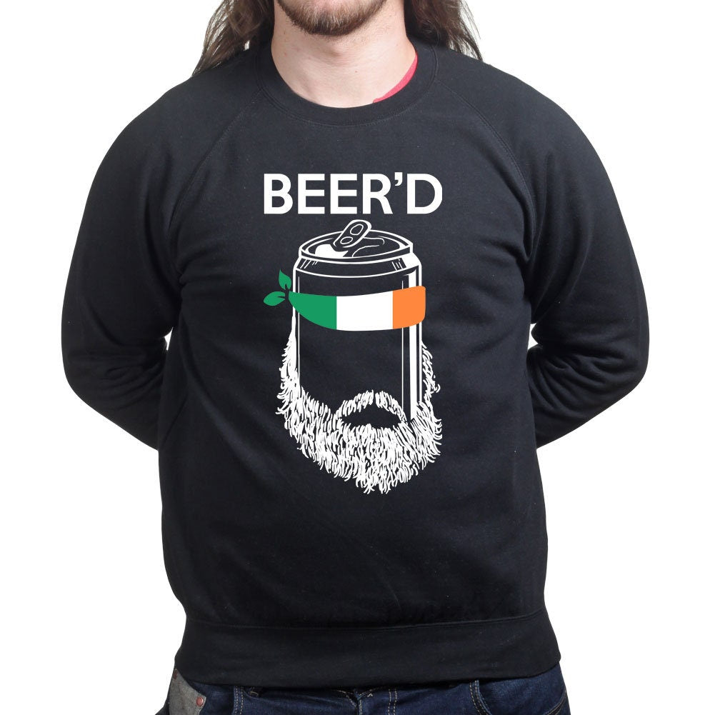 Beer'D Beard Irish Beer St Patrick's Paddy's Day Ireland Shamrock Sweatshirt