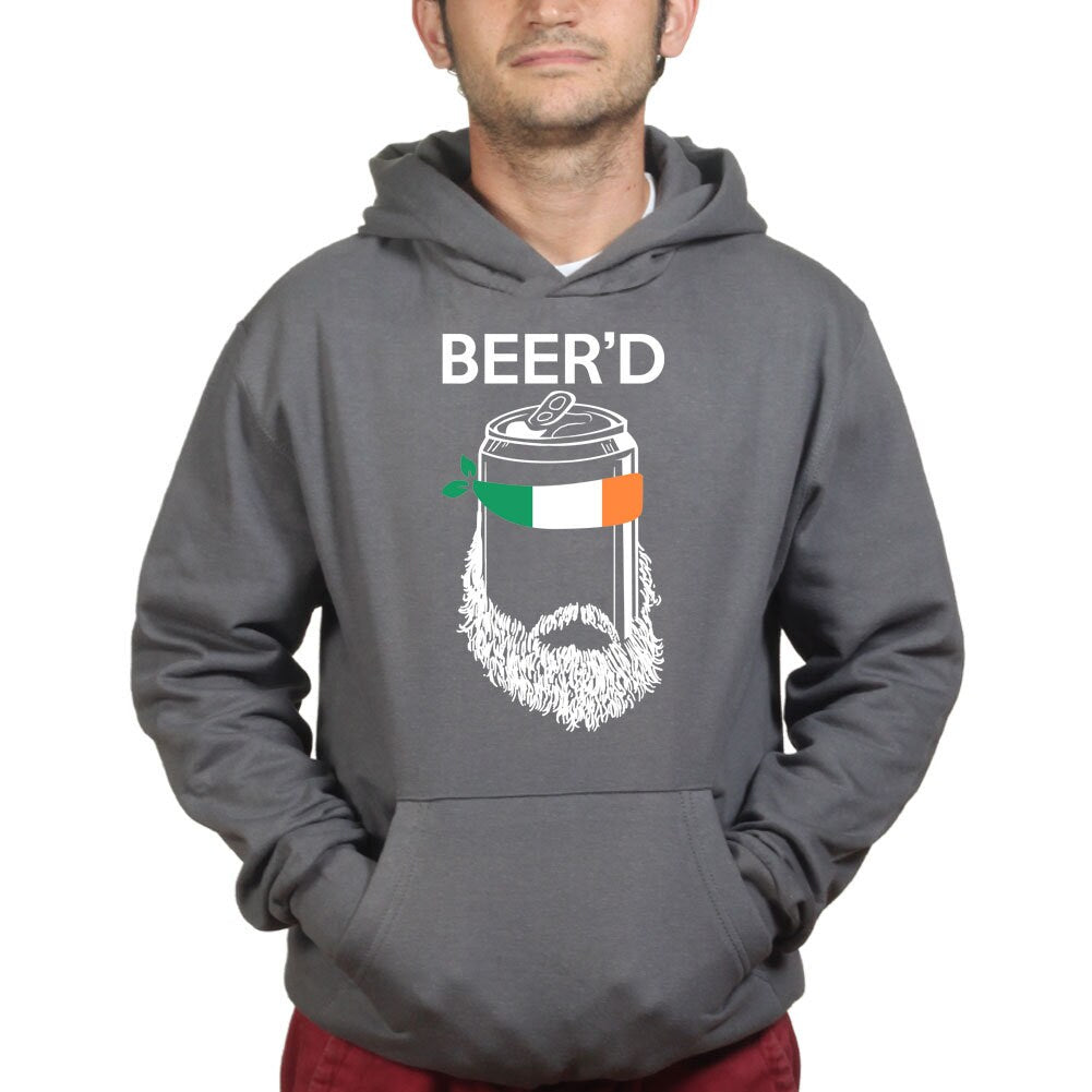 Beer'D Beard Irish Beer St Patrick's Paddy's Day Ireland Shamrock Hoodie