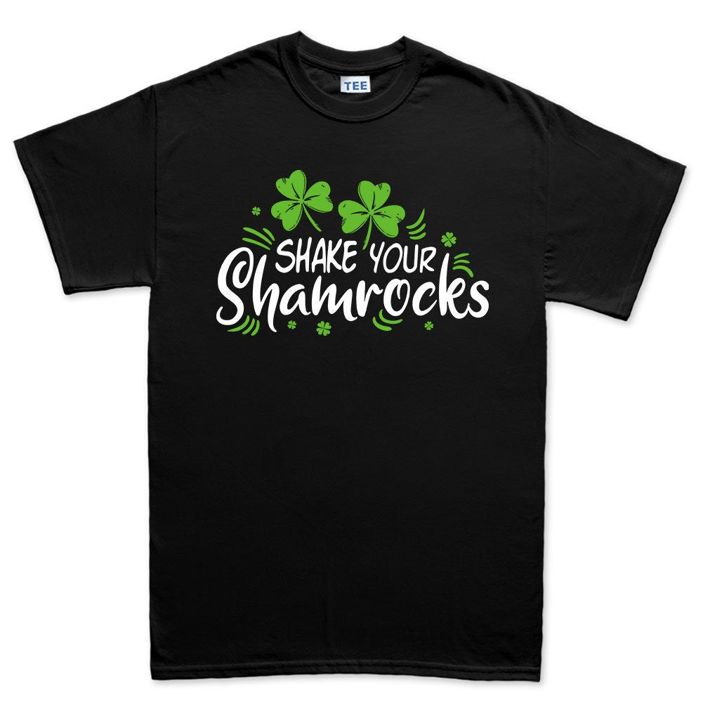 Mens Shake Your Shamrocks St Patricks Paddys Day Irish Funny T shirt Tee Top T-shirt