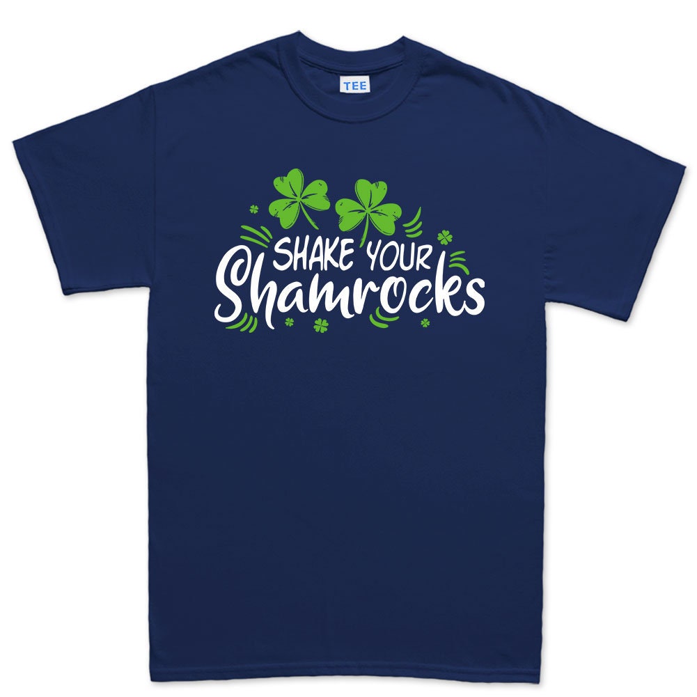 Mens Shake Your Shamrocks St Patricks Paddys Day Irish Funny T shirt Tee Top T-shirt