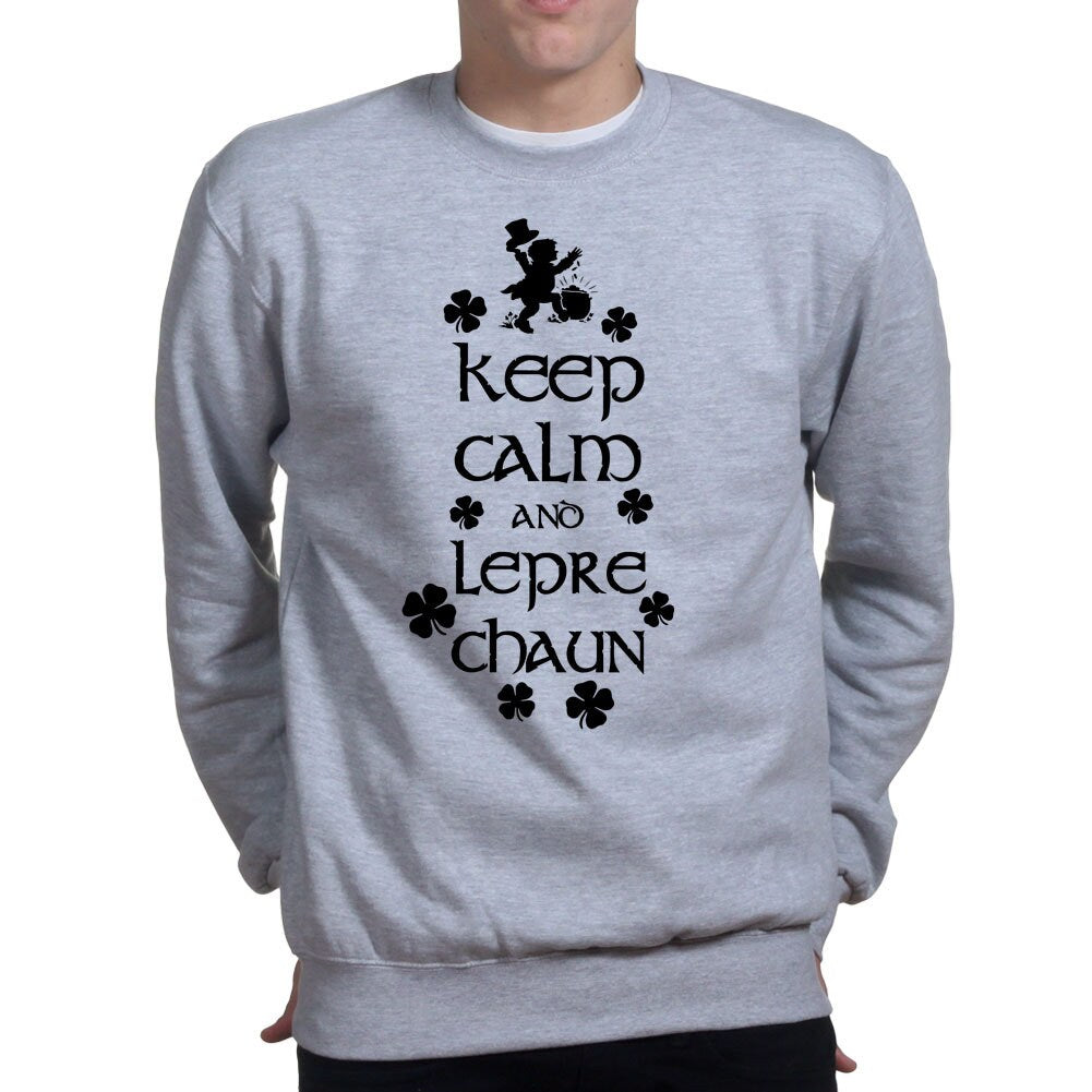 Keep Calm Leprechaun St Patrick Paddys Day Irish Ireland Sweatshirt