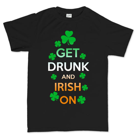 Mens Keep Calm Drunk Irish On Leprechaun Patrick's Day Paddy Ireland Funny T shirt Tee Top T-shirt