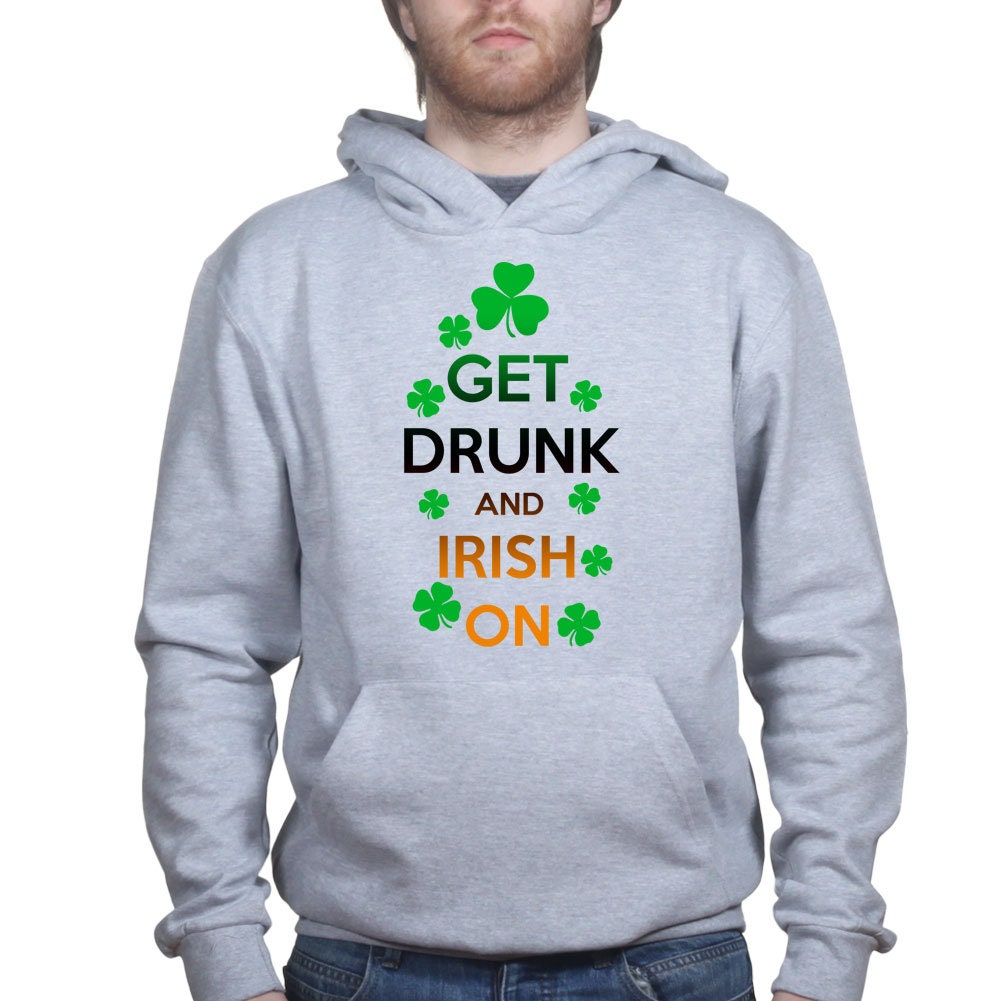 Keep Calm Drunk Irish On Leprechaun Patrick's Day Paddy Ireland Funny Hoodie