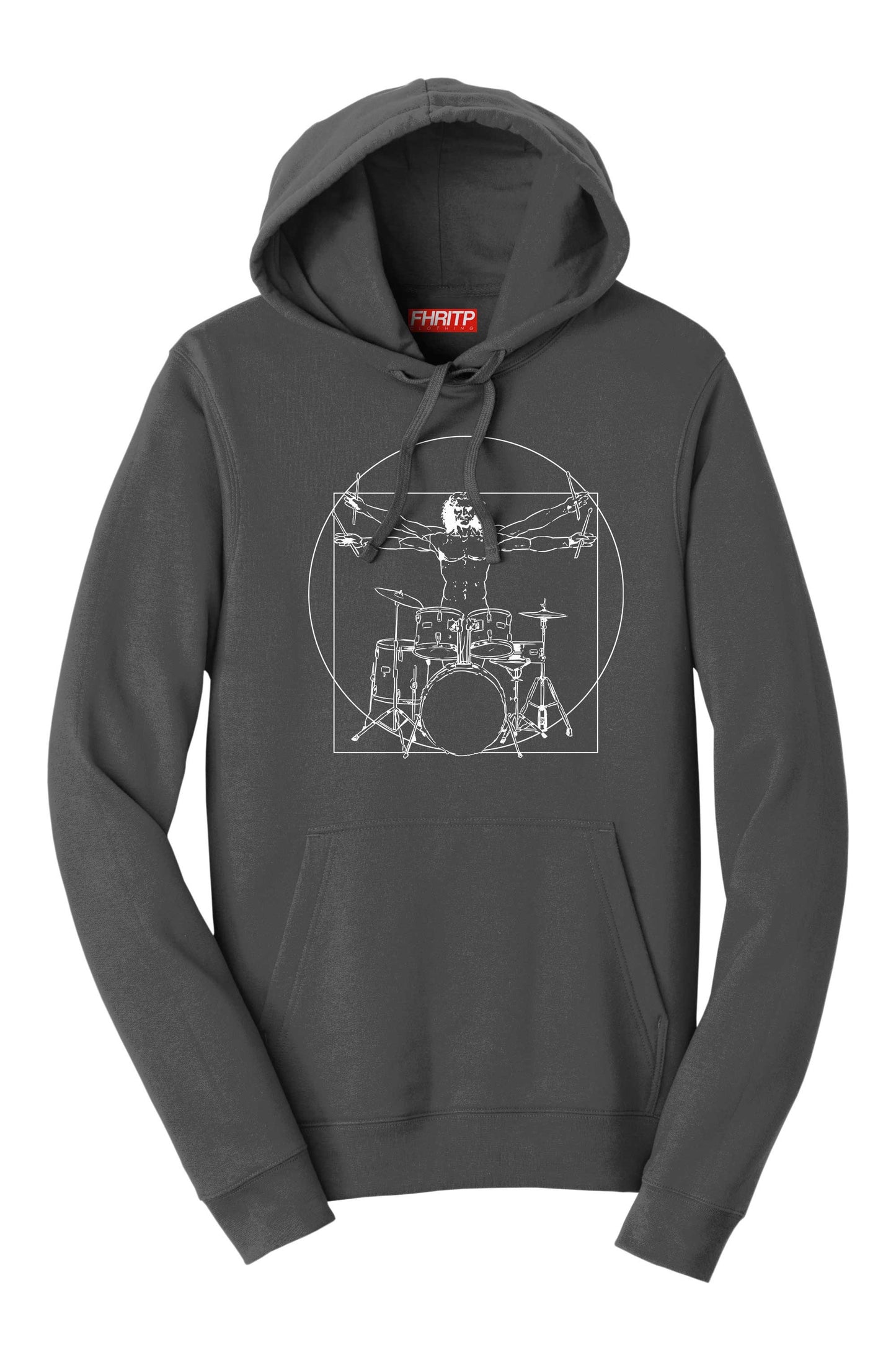 Vitruvian Drummer Da Vinci Drums Spoof Hoodie