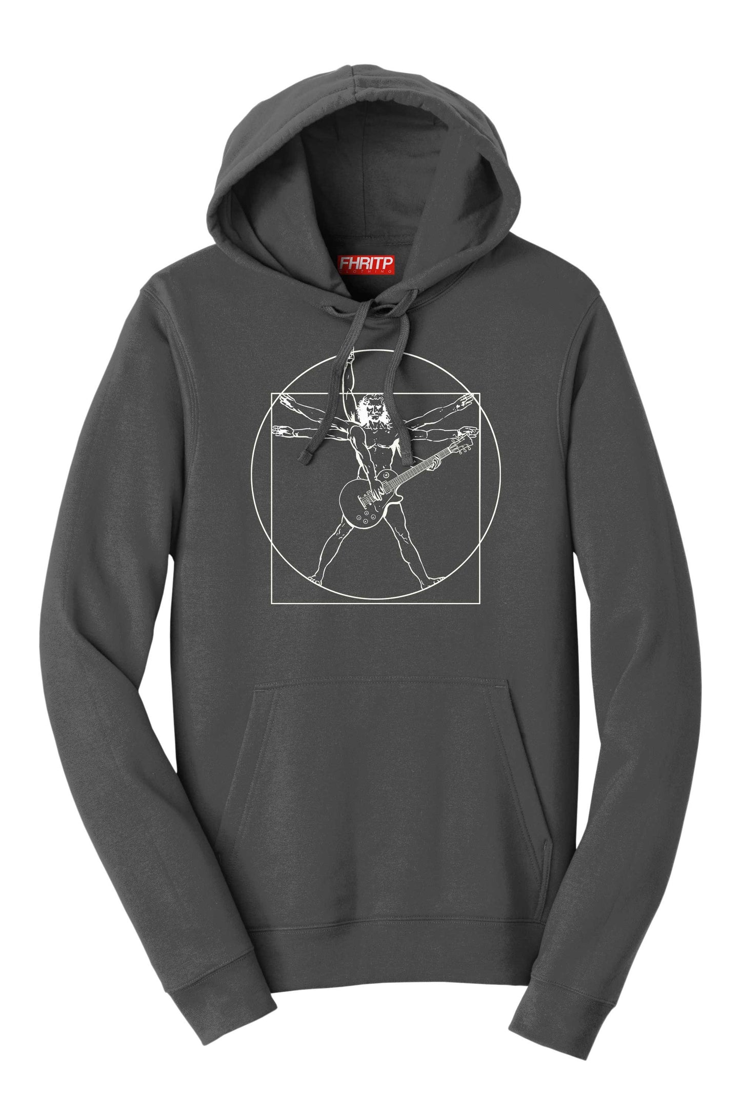 Vitruvian Guitarist Standard Guitar Funny Spoof Da Vinci Hoodie