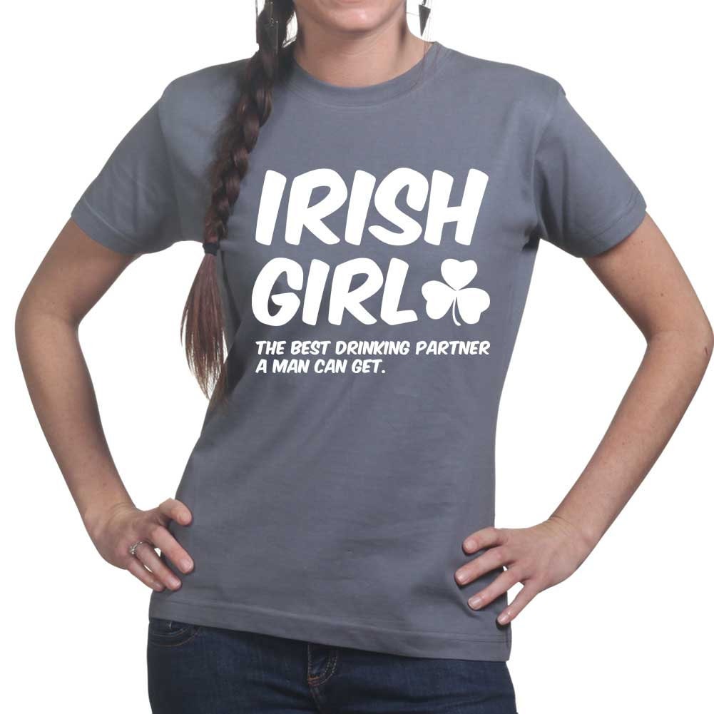 Ladies Irish Girl Paddys St Patricks Day Funny Ireland T shirt Tee Top T-shirt