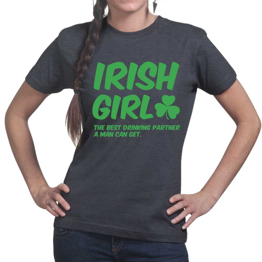 Ladies Irish Girl Paddys St Patricks Day Funny Ireland T shirt Tee Top T-shirt