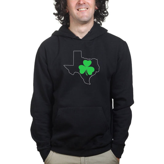 Irish Texas Paddys Day Shamrock Ireland Texan Spoof Shamrock Hoodie